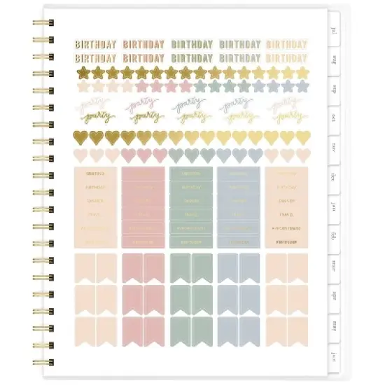 2022-23 Academic Planner Weekly/Monthly Frosted 11"x8.5" Pink Stars - Sugar Paper Essentials image {5}