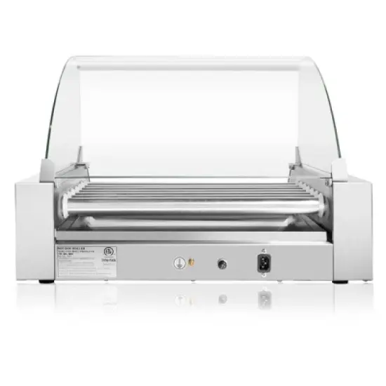 Olde Midway Electric Hot Dog Roller Grill Cooker with Glass Cover, Commercial Grade Machine image {5}