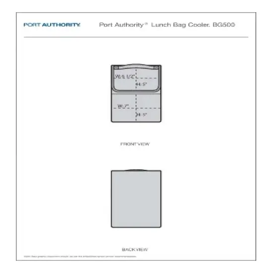Port Authority Insulated Lunch Bag Cooler with Adjustable Strap image {6}