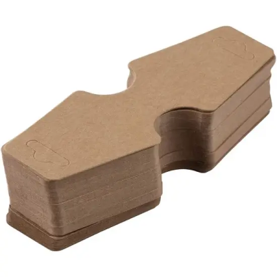 Juvale 200-Pack Kraft Brown Blank Bracelet Necklace Display Card Jewelry Hanging Anklet image {3}