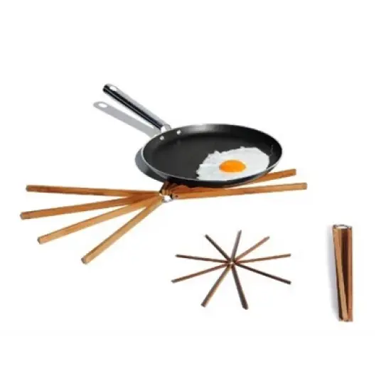 XXD Bamboo Universal 1, 2 or 3 Foldable Chopstick, Pot-Coaster, or Trivet image {8}