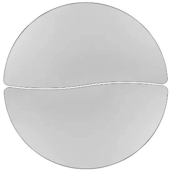 Emma and Oliver 2 Piece 47.5" Circle Wave Collaborative Grey Adjustable Activity Table Set image {6}