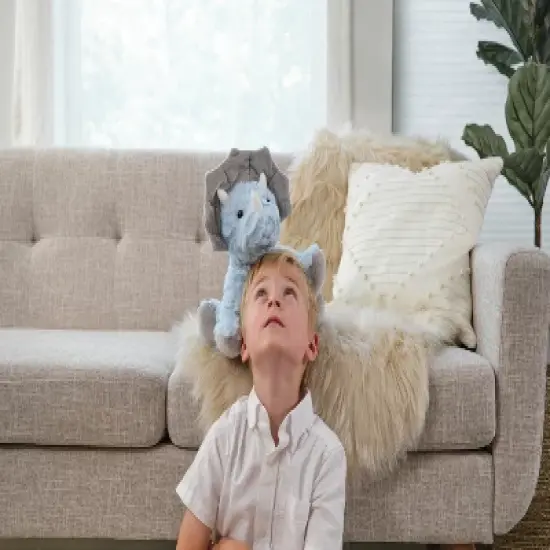 Bearington Collection Tracer Plush Triceratops Dinosaur Stuffed Animal, 11.5" image {2}