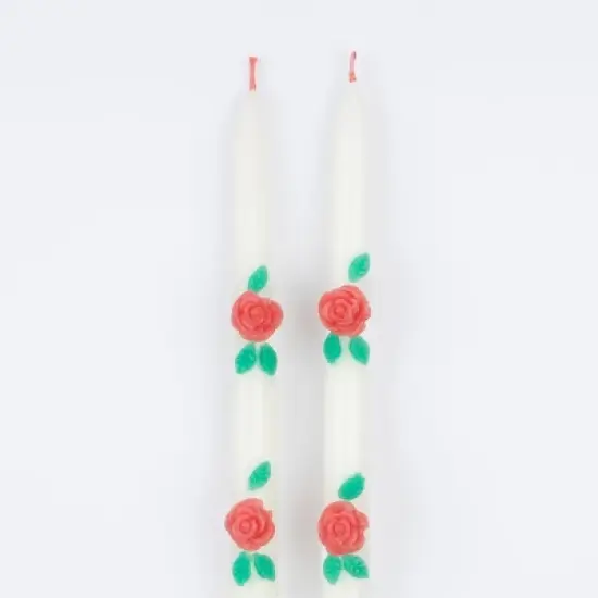 Meri Meri Rose Taper Candles (Pack of 2) image {2}