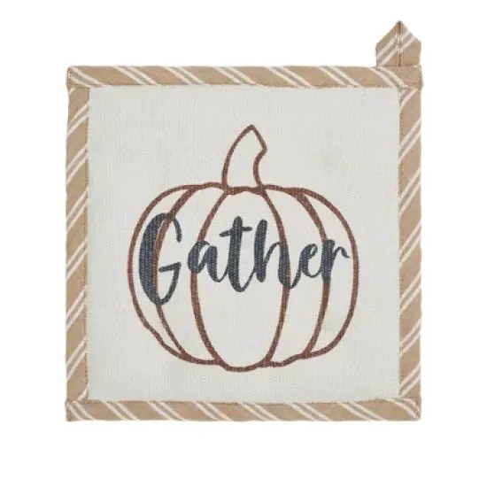 Bountifall Pumpkin Gather Trivet Set of 3 8x8 image {5}
