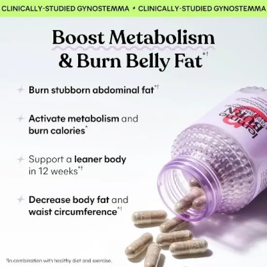 Lemme Burn Metabolism and Fat-Burning Vegan Capsules - 60ct image {2}