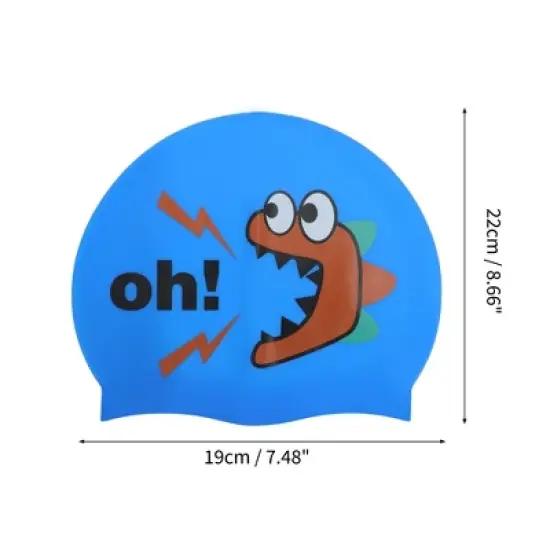 Unique Bargains Kid's Silicone Letter Swim Cap 1 Pc image {3}