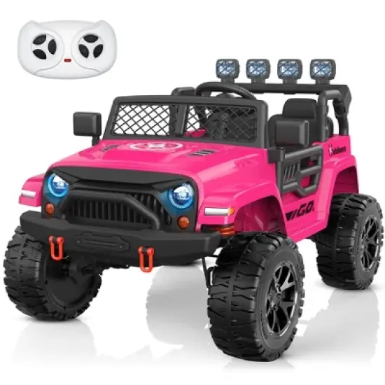 ANPABO 24 V 4WD Truck Two Seater With Parent Remote Control And Bluetooth Music Player 3-8 Years Old image {2}