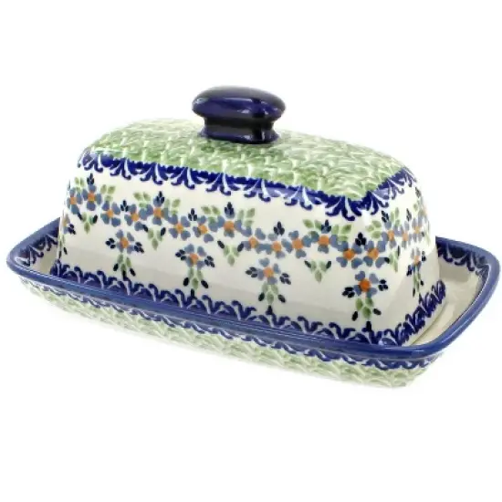 Blue Rose Polish Pottery M074 Manufaktura Butter DIsh image {23}