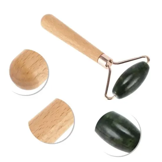 Unique Bargains Portable Facial Roller Deep Green 1 Pc image {2}