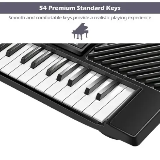 Costway 54 Keys Music Electronic Keyboard Kid Electric Piano Organ W/Mic & Adapter image {5}