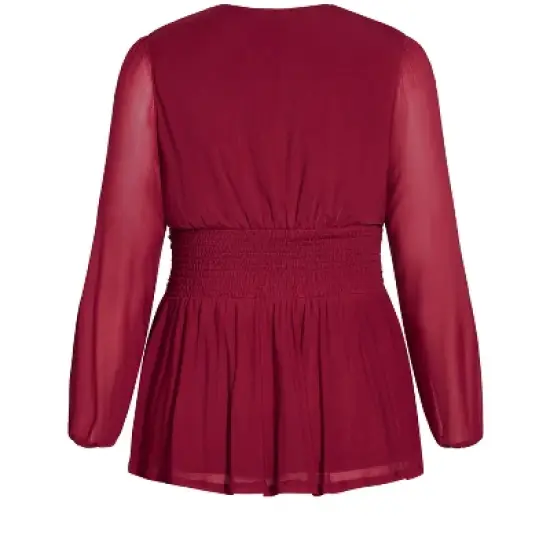 Women's Plus Size Rapture Top - ruby | CITY CHIC image {5}