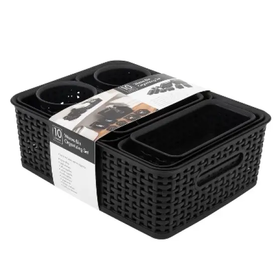 Advantus Thinkspace Plastic Weave Bins Plastic Bins 38398 image {3}