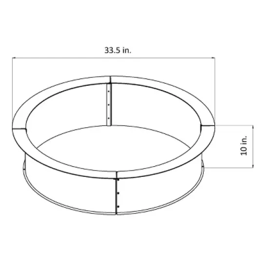 Bestier Fire Pit Ring for Outside, 33.5" Outdoor Fire Ring, Large Wood Burning Fire Pits Outdoor Fireplace, Bonfire Pit for Camping, Backyard, Patio image {6}