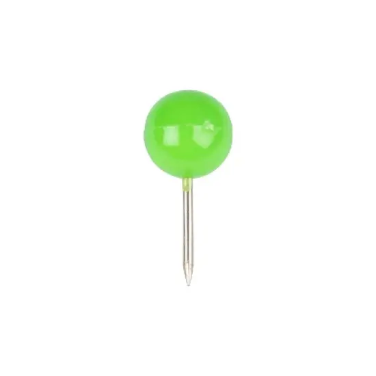 JAM PAPER Round Head Push Pins Lime Green 100/Pack (346RTLIGR) image {3}