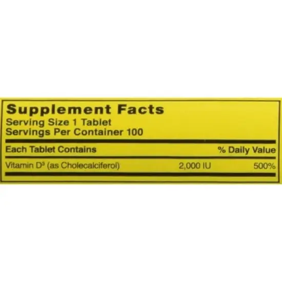 Nature's Blend 4112 Vitamin D3 2000 IU image {1}