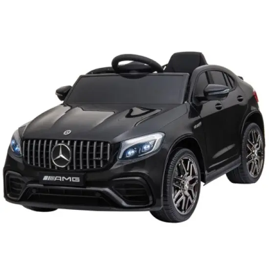 Aosom 12V Ride On Toy Car for Kids with Remote Control, Mercedes Benz AMG GLC63S Coupe, 2 Speed, with Music, Electric Light, Black image {3}