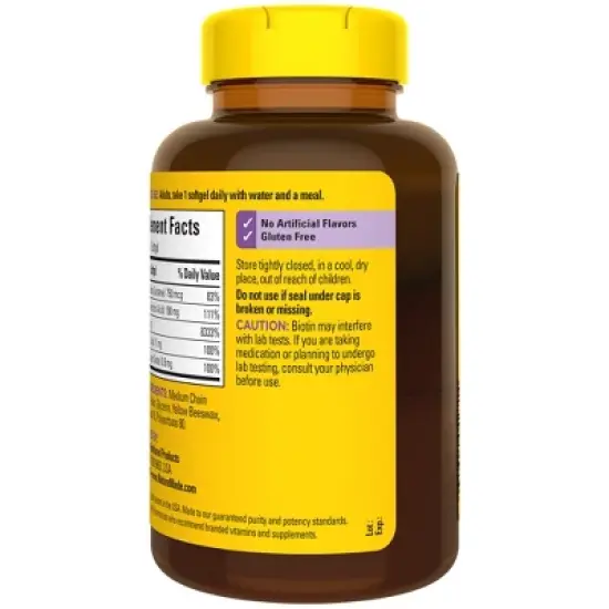 Nature Made Hair - Skin & Nails with 2500 mcg of Biotin Softgels - 120ct image {9}