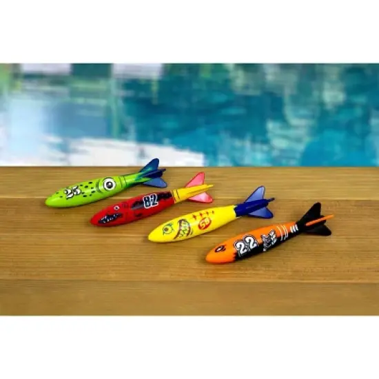 Poolmaster Torpedo Gliders Diving Toy Swimming Pool for Underwater Play - 4pk image {2}