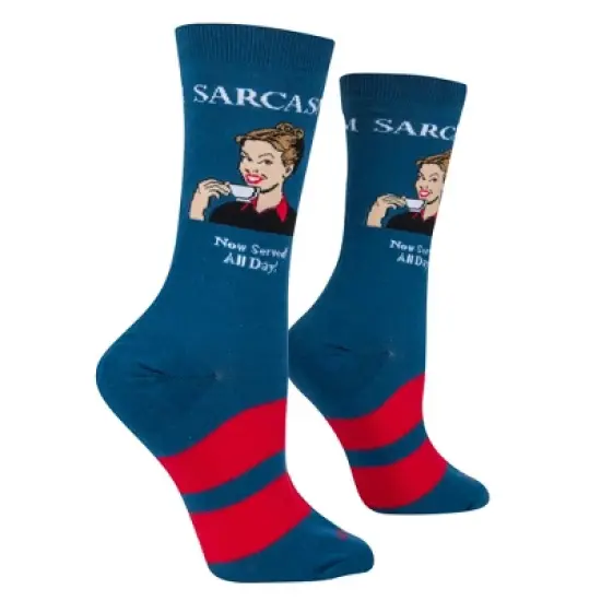Cool Socks, Sarcasm, Funny Novelty Socks, Adult, Medium image {1}