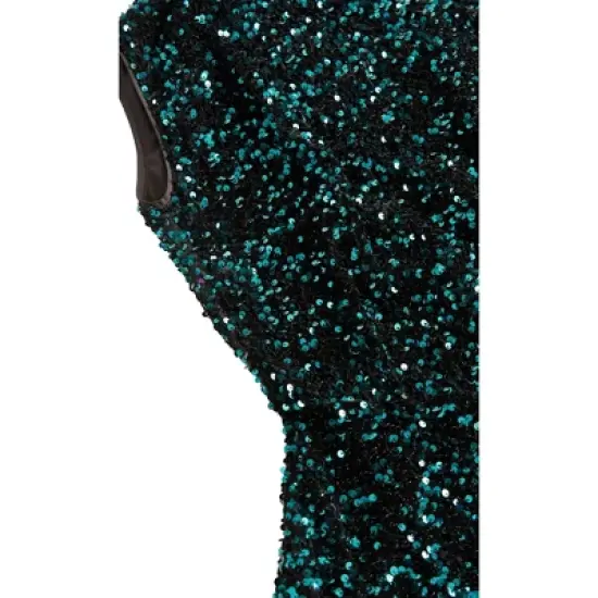 Women's Plus Size Sequin Party Dress - emerald | CITY CHIC image {5}