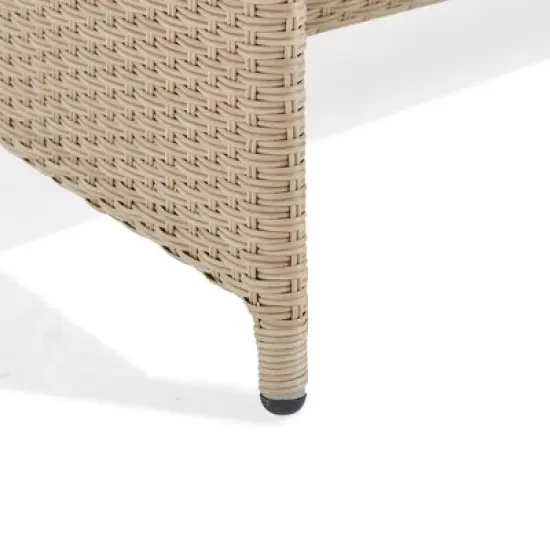 Canaan 4pc All Weather Wicker Outdoor Seating Set Cream - Alaterre Furniture image {15}