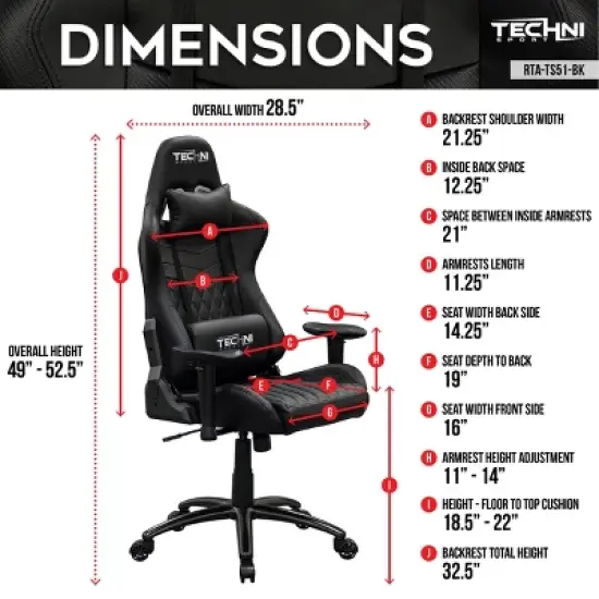 Gaming Chair Racer Style High Back with Reclining Backrest Adjustable Arms and Lumbar Support for Long Sessions -3irtyhousy image {3}