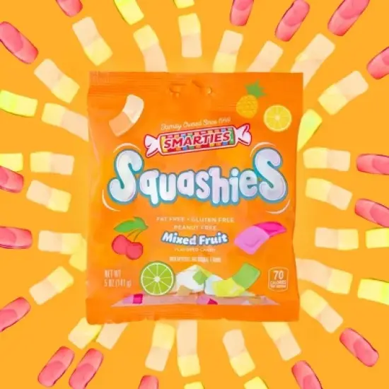 Smarties Squashies &ndash; Soft & Chewy Foam Gummies &ndash; Available in Multiple Flavors &ndash; 1 Pack or 12 Pack Case image {1}