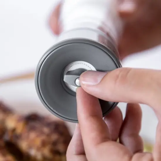 Cole & Mason 8" Lincoln Duo Salt and Pepper Grinder: Ceramic, Clear, 2 Year Warranty, 7.44" Height, 89ml Capacity image {10}