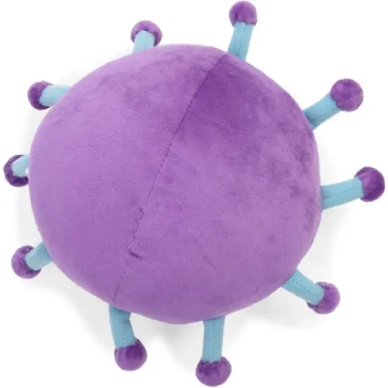 Microbe Plush Toy Stuffed Doll, Health Education Material to Teach Personal Hygiene, Cough, Educational Toys, Purple 9" image {1}