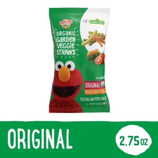 Earth's Best Organic Straws Sesame Street Baby & Toddler Snacks - Original - 2.75oz image {1}