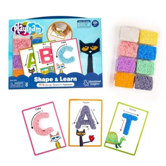 Educational Insights Playfoam Shape & Learn Pete the Cat Groovin' Alphabet Set: 21-Piece Creative Play Foam Kit image {4}
