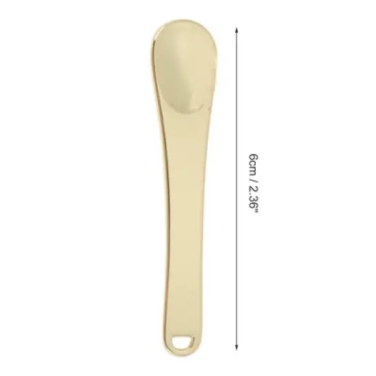 Unique Bargains Hangable Oval Shape Mini Makeup Cosmetic Spoon 2 Pcs image {3}