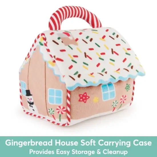 Baby GUND Play Soft Collection, My First Gingerbread House 5-Piece Playset with Rattle, Squeaker and Crinkle Plush Toys, 7.5&rdquo; image {3}
