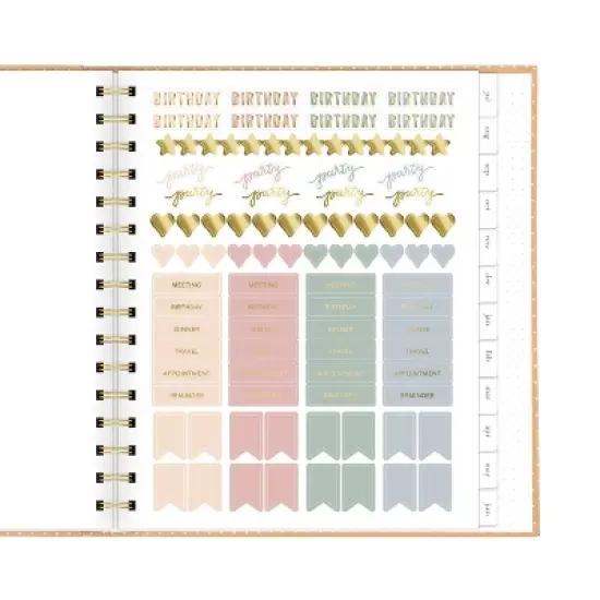 2022-23 Academic Planner Weekly/Monthly White Pindot on Kraft - Sugar Paper Essentials image {5}