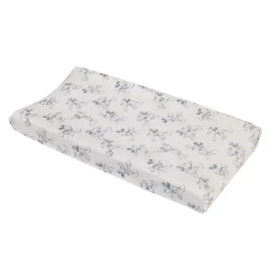 NoJo Disney Mickey Mouse - Call Me Mickey White and Blue Super Soft Changing Pad Cover image {3}