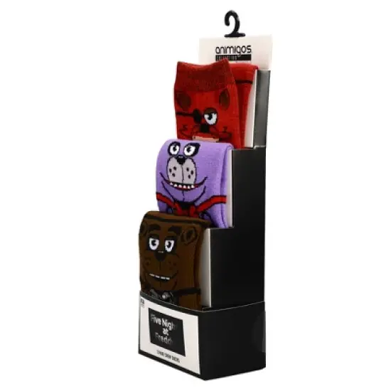 Five nights at freddy's Animatronics 3-Pack Animigos crew Socks for Youth image {5}