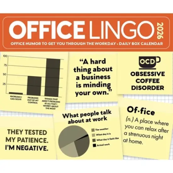 Willow Creek Press 5"x6.25" 2026 Office Lingo Box Calendar image {4}