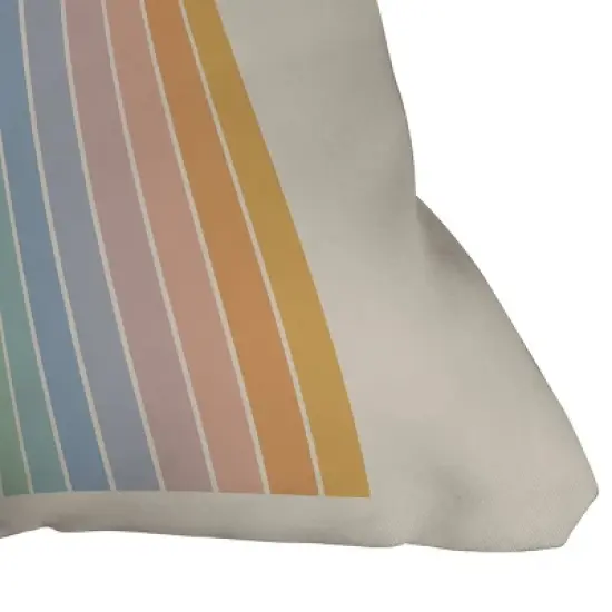 Colour Poems Gradient Arch Rainbow Outdoor Throw Pillow - Deny Designs image {1}