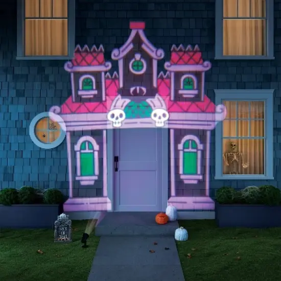 LED Haunted House Archway Halloween Novelty Light Projector - Hyde and EEK! Boutique&trade; image {1}