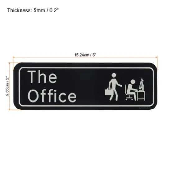 Unique Bargains Acrylic Self-Adhesive Smooth Home Business the Office Sign image {1}