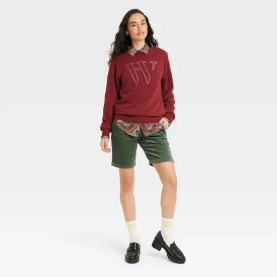 Houston White Adult High-Rise Cord Chino Shorts - Green image {2}