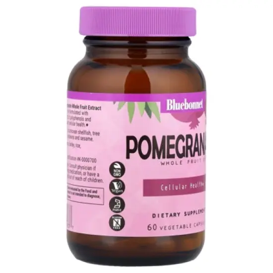 Bluebonnet Nutrition Pomegranate Whole Fruit Extract, 60 Vegetable Capsules image {3}