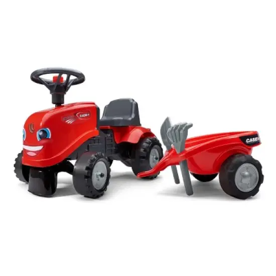 Falk Case Baby Farm Red Tractor Push-Along with Trailer, Accessories & 2 Set of Decals FA238C image {1}