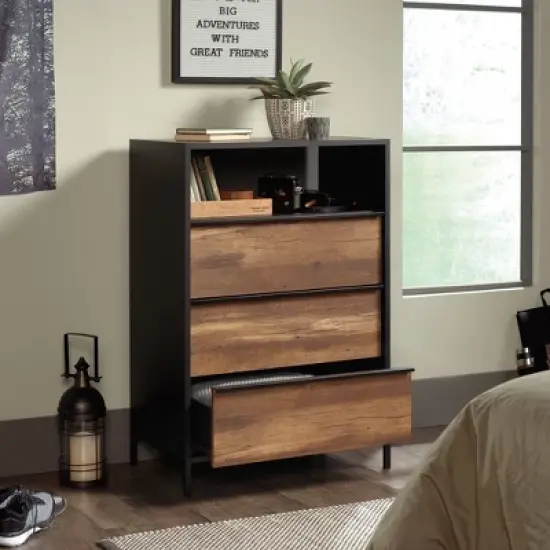 Boulevard Cafe 3 Drawer Chest Black - Sauder image {3}