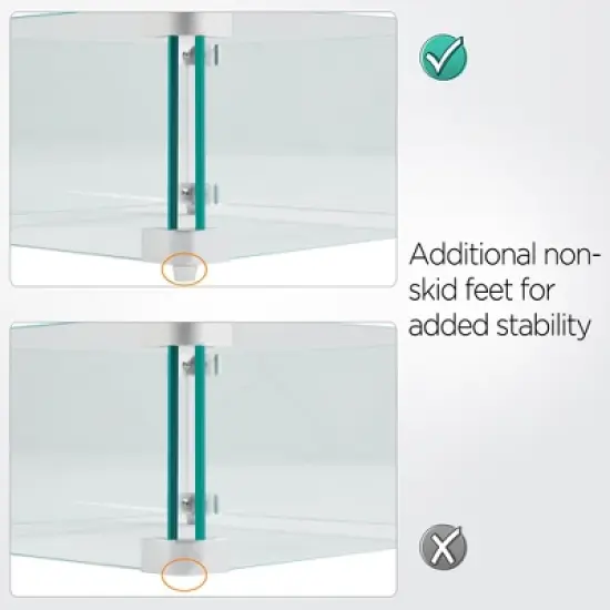 Yaheetech Tempered Glass Wind Guard Fence Fire Pit Table image {6}