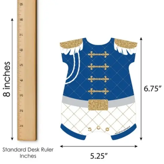 Big Dot of Happiness Royal Prince Charming - Picture Bingo Cards and Markers - Baby Shower Shaped Bingo Game - Set of 18 image {3}