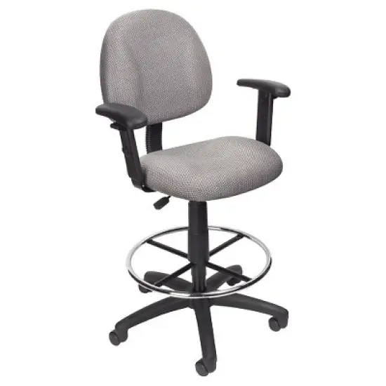 Drafting Stool with Footring and Adjustable Arms - Boss Office Products image {9}