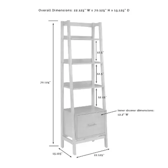 70" Landon Small Bookcase - Crosley image {8}
