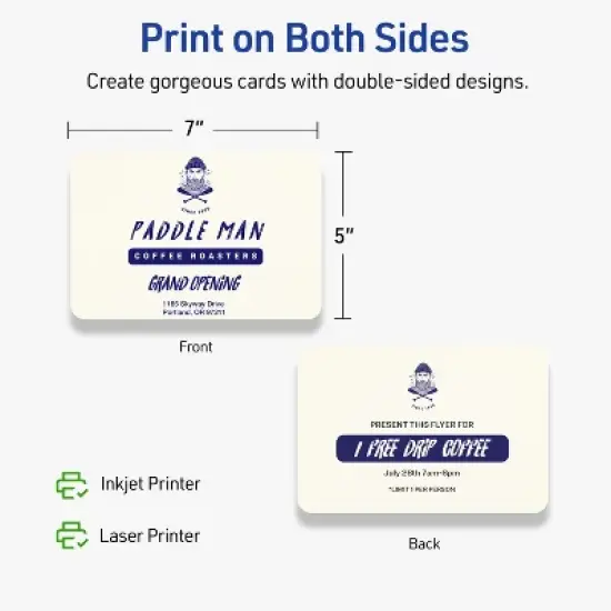 Avery Matte Ivory Invitation Cards, 5" x 7" Rectangle Rounded Corners image {5}